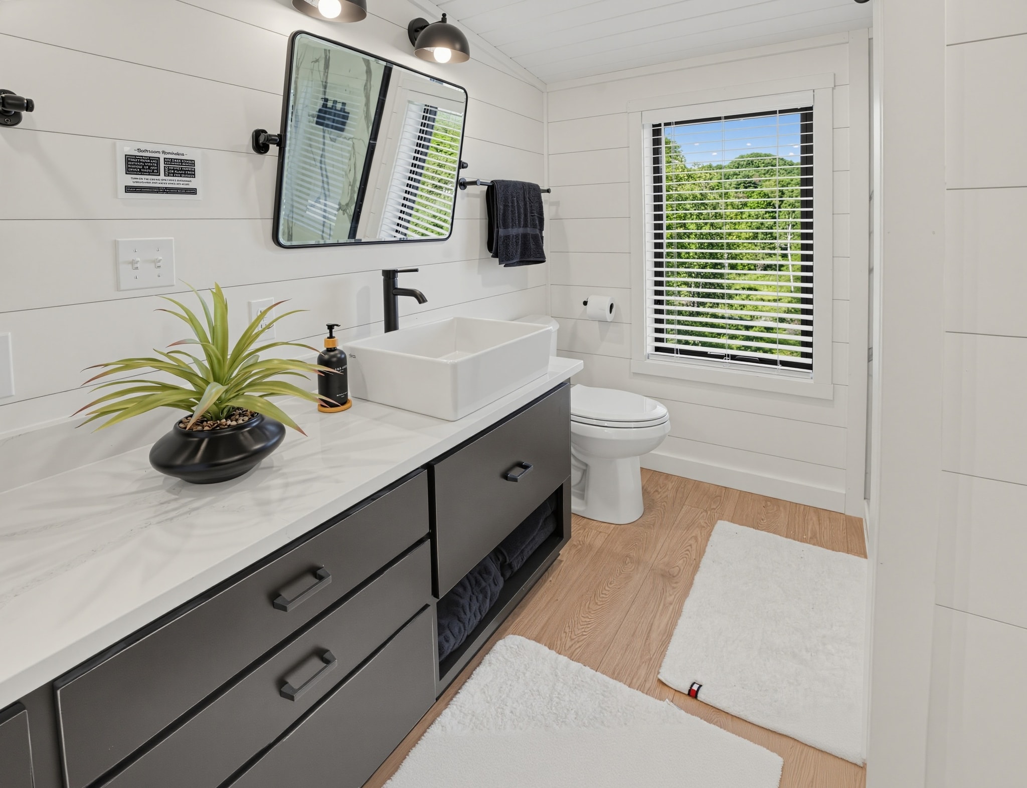 Bathroom with marble shower
