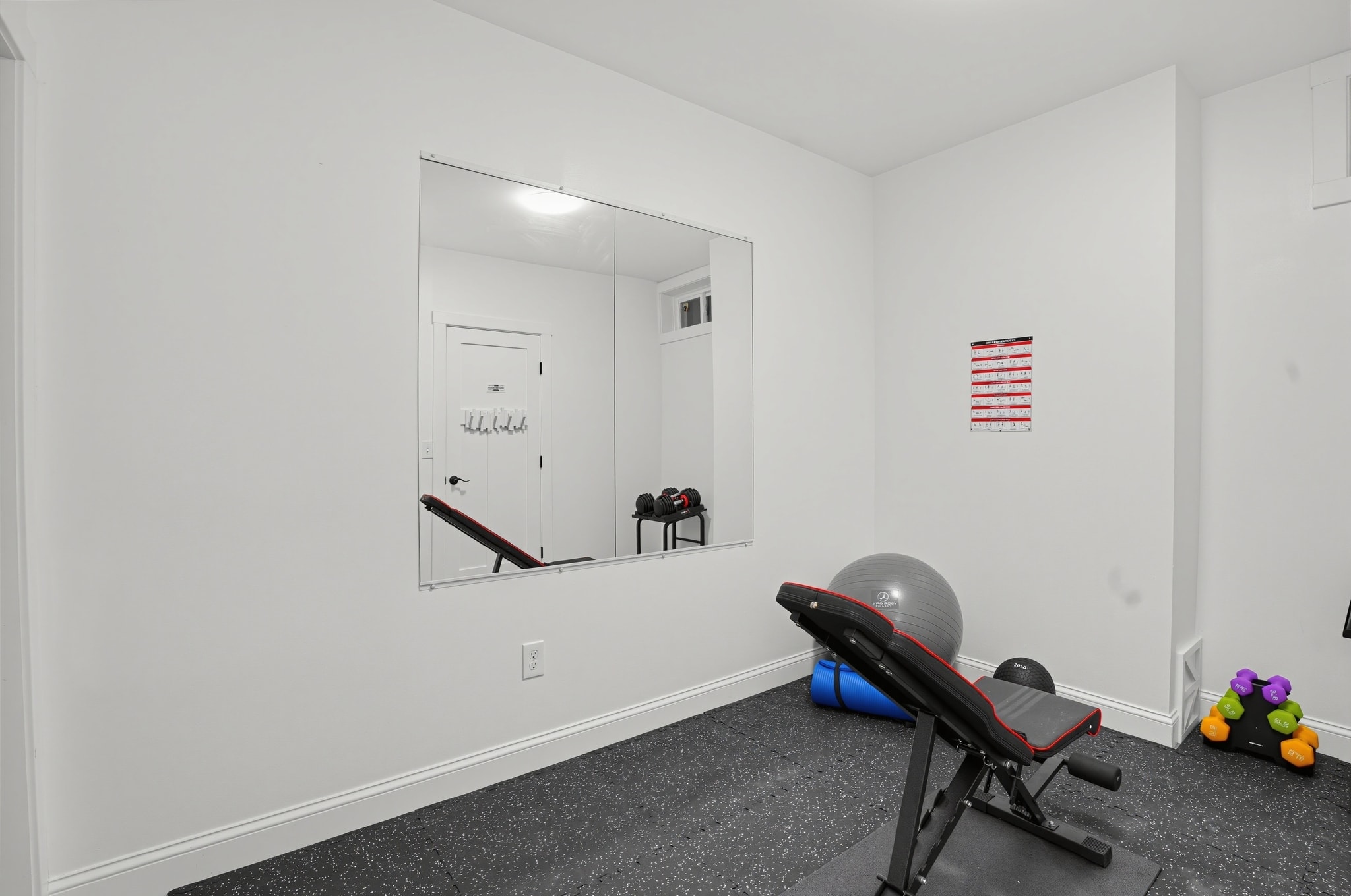 Fitness room with equipment